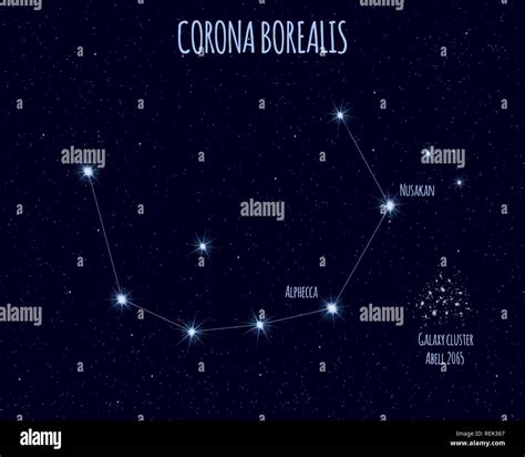 Constellation de la couronne boréale Banque d'images vectorielles - Alamy