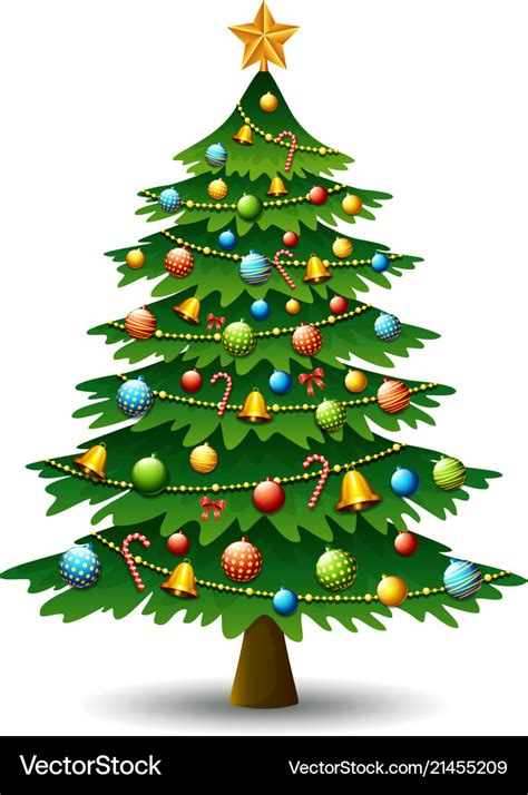 Christmas tree on a white background Royalty Free Vector