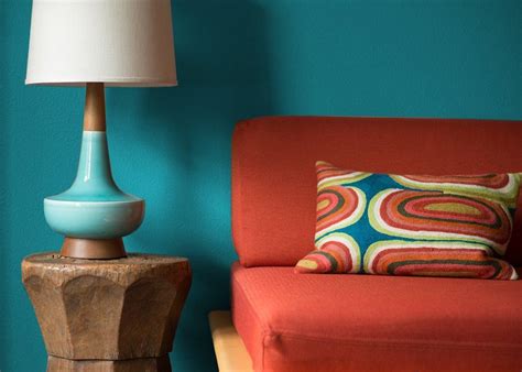 Complementary Teal Paint Colors Schemes For Room in 2020 | Paint colors for home, Retro room ...