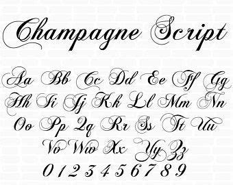 Classique Script SVG, Fancy Script Monogram Font Svg, Dxf, Eps, Png ...