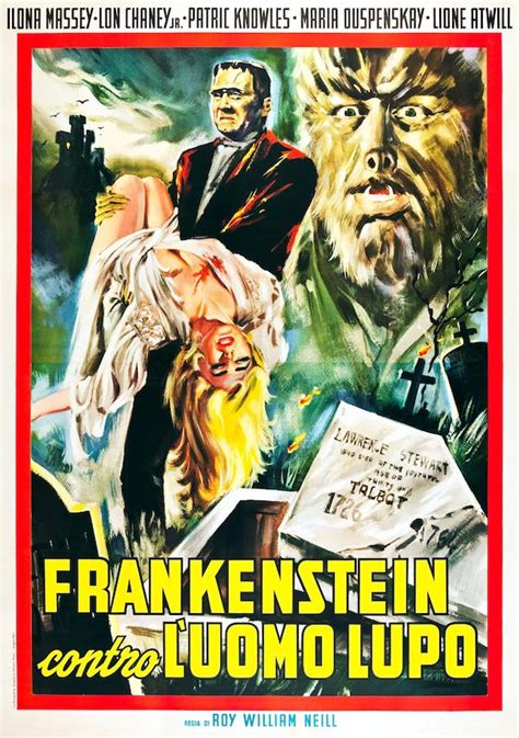 Frankenstein Meets the Wolf Man (1943) - Poster IT - 1369*2912px