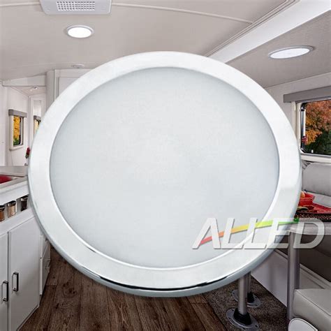 Ultra Slim LED Ceiling Lights 12v DC Cabinet Dome Lamp RV Campervan Trailer Boat