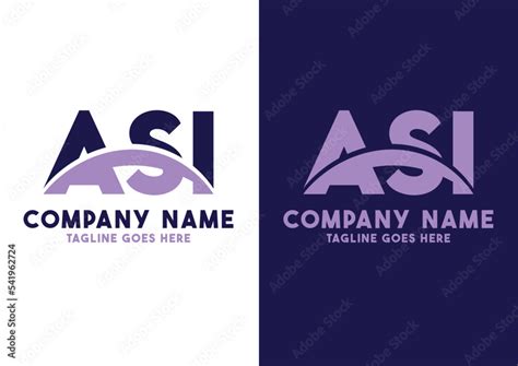 Letter ASI logo design vector template, ASI logo Stock Vector | Adobe Stock