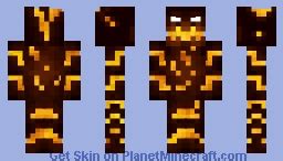 Fire Golem Minecraft Skin