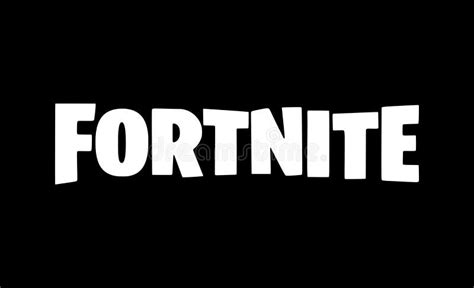 Logotipo Do Vetor De Fortnite No Fundo Preto Da Bandeira Foto de Stock ...