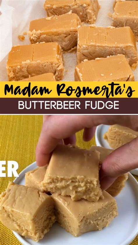 MADAM ROSMERTA & BUTTER BEAR FUDGE | Butterbeer fudge, Fudge dessert, Fudge recipes