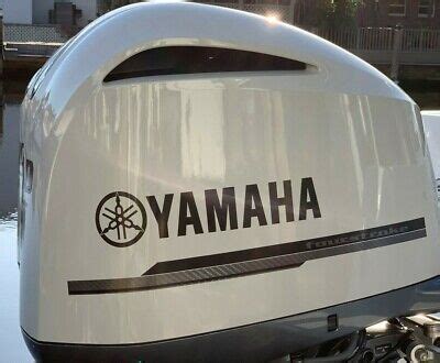 Yamaha Outboard Decal Sticker Kit Marine vinyl black with Carbon fiber | eBay