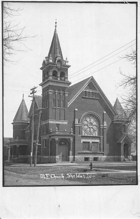 Sheldon Iowa ME Church Real Photo Antique Postcard K54687 - Mary L. Martin Ltd. Postcards