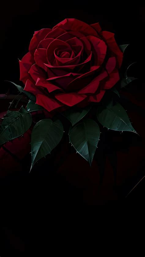 Red Rose Wallpaper Art for Aesthetic Lovers