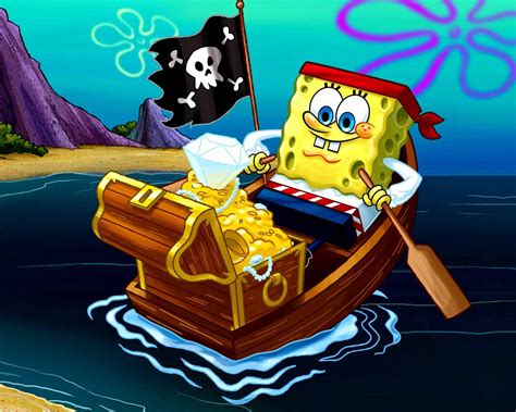 Gambar Spongebob Squarepants Pirate Wallpaper Crafts Kids Gambar Happy Birthday di Rebanas - Rebanas