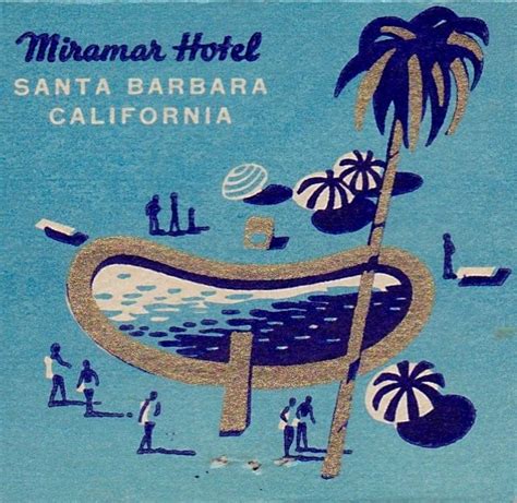 Miramar Hotel - Santa Barbara, Calif. pool illustration | Flickr