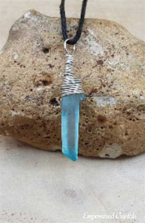 Empowered Crystals :: Raw blue quartz pendant | Quartz pendant, Blue quartz, Raw crystal jewelry