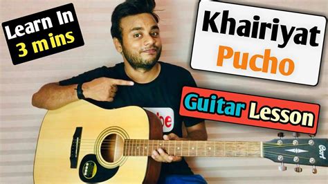 Khairiyat Guitar Chords Lesson | Arijit Singh Guitar Cover | Capo ...