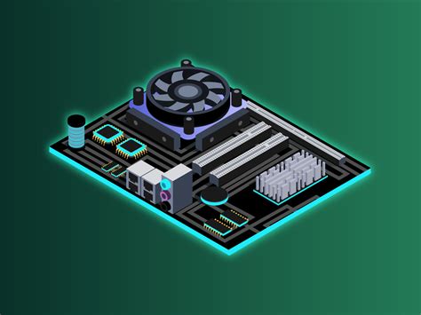 Motherboard illustration design by Dezine Guru on Dribbble