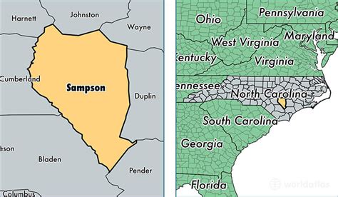 Sampson County, North Carolina / Map of Sampson County, NC / Where is ...