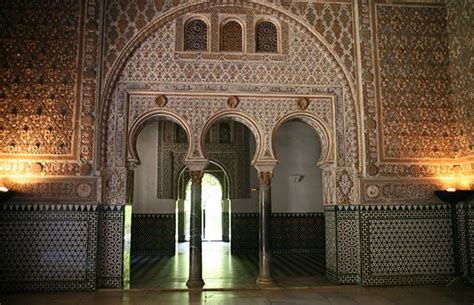 This image is also from the Alcazar of Seville. This shows the influence of Islamic architecture ...