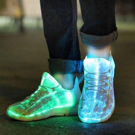 YPYUNA Leucht Turnschuhe Glowing Light Up Schuhe für Kinder Weiß LED ...