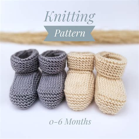 Knitting Pattern for Baby Booties Beginner Knitting Pattern - Etsy