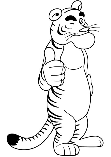 Tiger coloring page printable