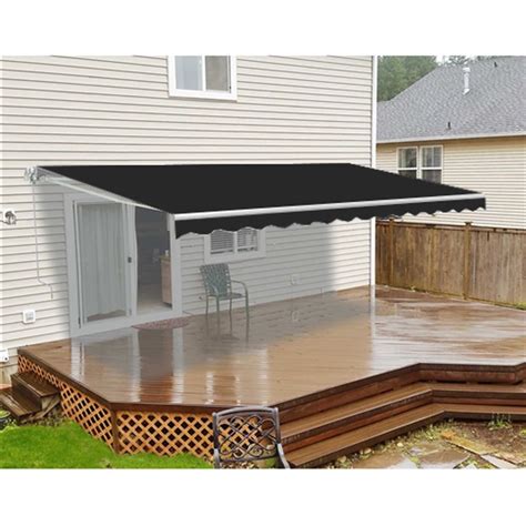 ALEKO 13'x10' Motorized Retractable Patio Awning, Black Color - Walmart.com - Walmart.com