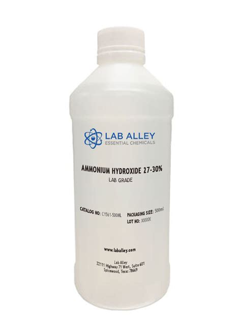 Ammonium Hydroxide 27-30% Solution, Lab Grade | Lab Alley