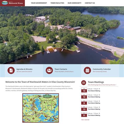 Town of Manitowish Waters - WEB WORK LIFE Web Site Design