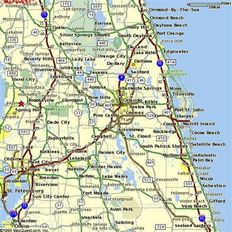 Map of Central Florida - Bing Images | Map of central florida, Map of ...