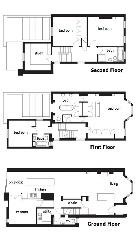 The 14 best Floor plans terraces images on Pinterest | Side return ...