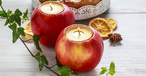 DIY Centerpiece: Apple Candleholders