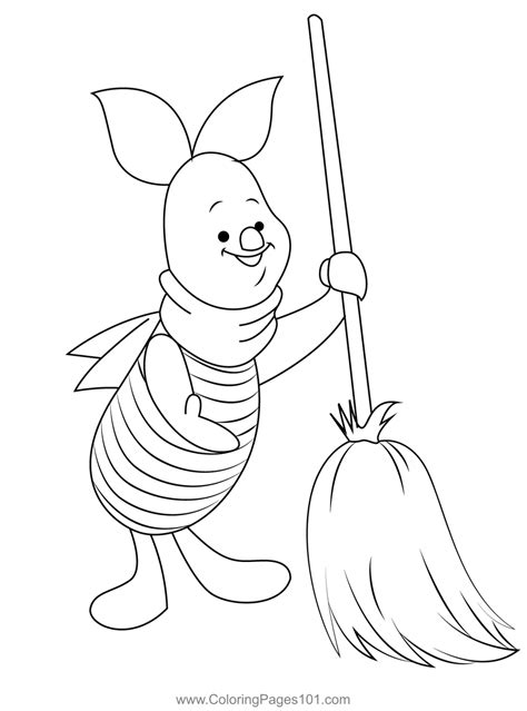 Piglet Image Coloring Page for Kids - Free Piglet Printable Coloring ...