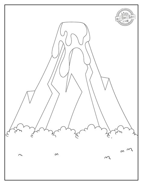 The Best Erupting Volcano Coloring Pages Kids Can Print | Kids ...