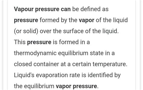 what is vapour pressure? - Brainly.in