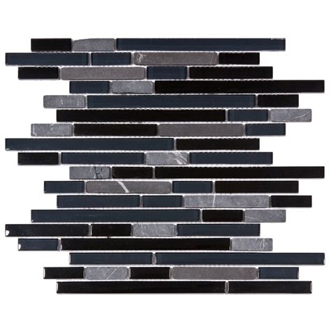 Merola Tile Tessera Piano Bizancio 11-3/4 in. x 11-7/8 in. x 8 mm Glass and Stone Mosaic Tile ...