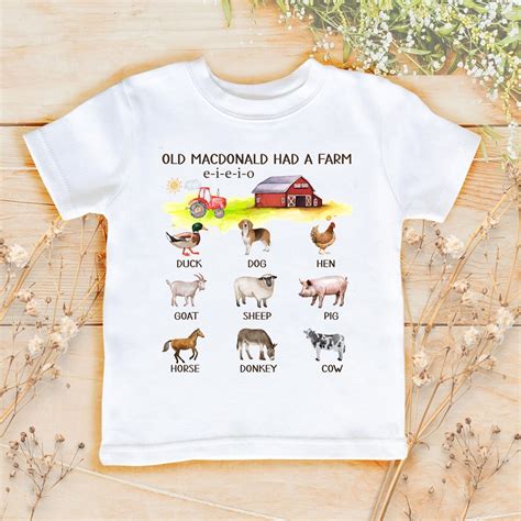 Old Macdonald Had a Farm Old Farm Bodysuit Farm Animal Lover Bodysuit ...