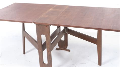 Mid Century Modern Narrow Drop-Leaf Dining Table | EBTH