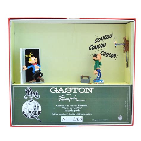 Collectible Figurine Pixi Gaston Lagaffe and Coucou clock Fantasio 6589 (2019)