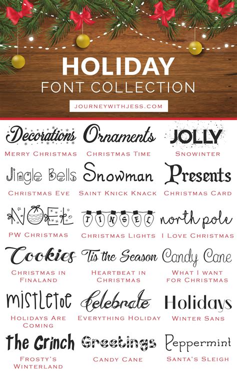 Free Font Collection: Holiday Fonts — Journey With Jess | Inspiration ...