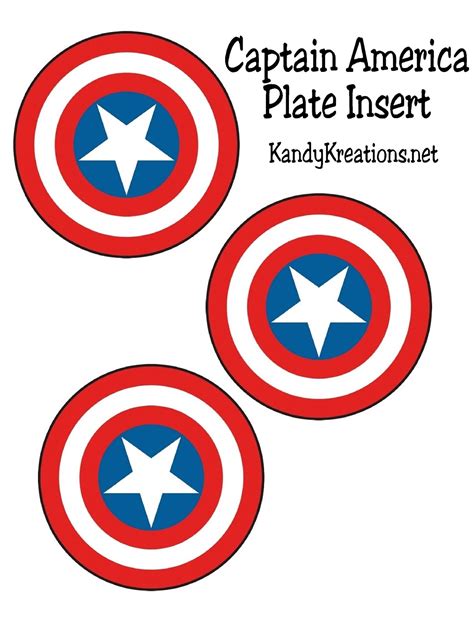 DIY Party Mom: Captain America Shield Patriotic Plate Insert Printable