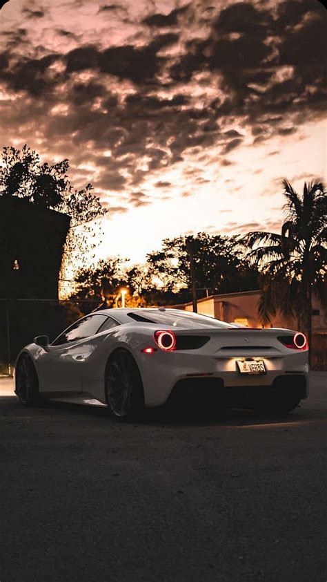 Ferrari 488, white, car, supercar, sports, america, new, night, HD ...