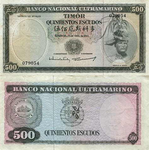 Banknote World Educational > Timor > Timor 500 Escudos Banknote, 1963, P-29a.1