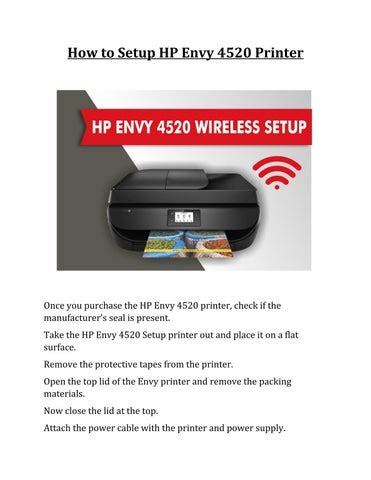 How to Setup HP Envy 4520 Printer? | HP Envy 4520 Unboxing Setup by ...