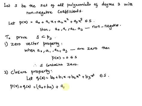 SOLVED: Determine if the set of all polynomials of degree - at most with non-negative ...