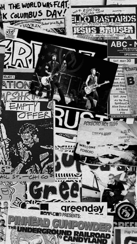 Download Newspaper Clippings Of Punk Rock Bands Wallpaper | Wallpapers.com