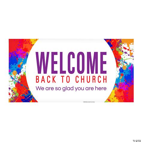 Welcome Back to Church Banner - Medium | Oriental Trading