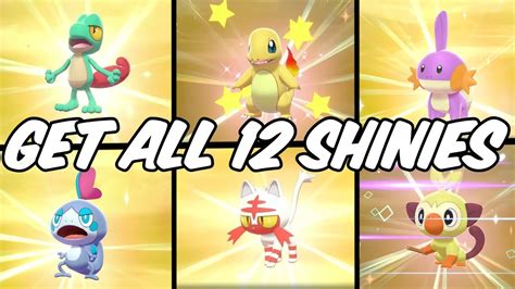 Get ALL 12 Shiny Starter Pokemon (6IV) in Sword and Shield - YouTube