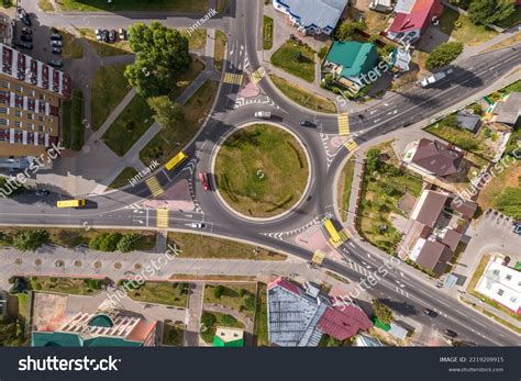 Aerial View Road Interchange Highway Intersection Stock Photo 2219209915 | Shutterstock