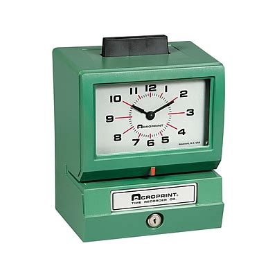 Acroprint Model 125 Punch Card Time Clock System, Green (01-1070-413) | Quill.com