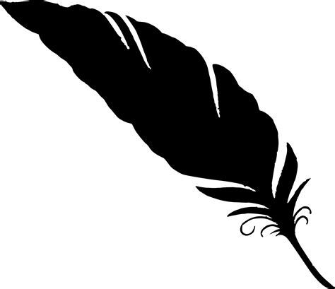 6 Simple Feather Silhouettes (PNG Transparent) | OnlyGFX.com