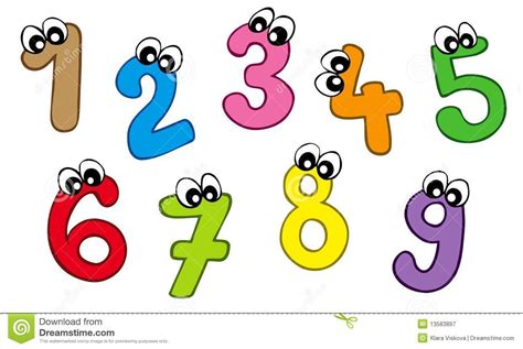 Funny Cartoon Numbers Stock Photos - Image: 8946973 | Creative math, Kindergarten math ...