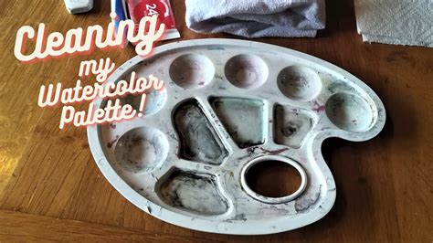 Cleaning my watercolor palette after 5 years! 😮 How to clean watercolor ...